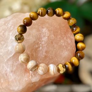 Unisex Stretch Gemstone Bracelet